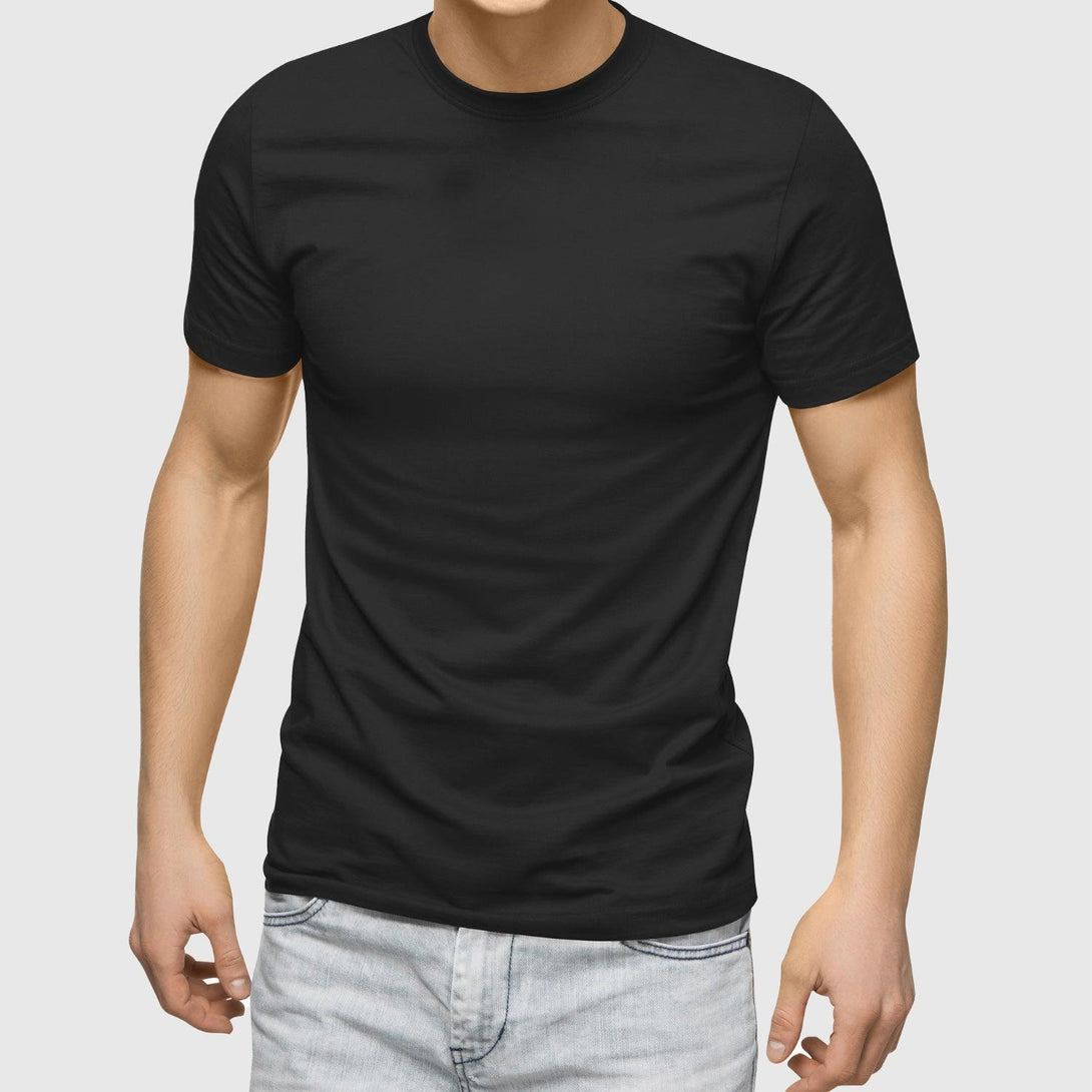 Round Neck T-Shirts | CHARCOAL - GREY - BLACK - Pack of 6 - FTS