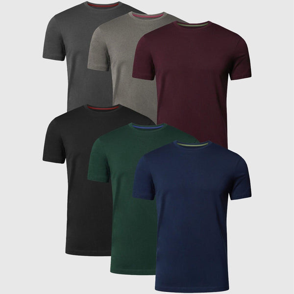 Round Neck T-Shirts | DARK ASSORTED - Pack of 6