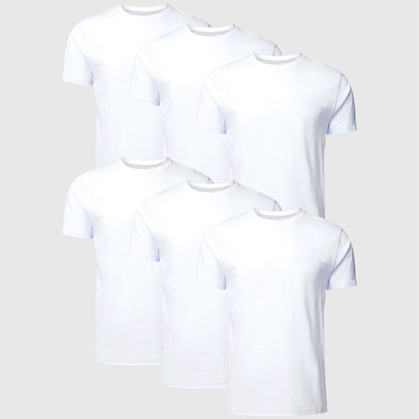 Round Neck T-Shirts | WHITE - Pack of 6 - FTS