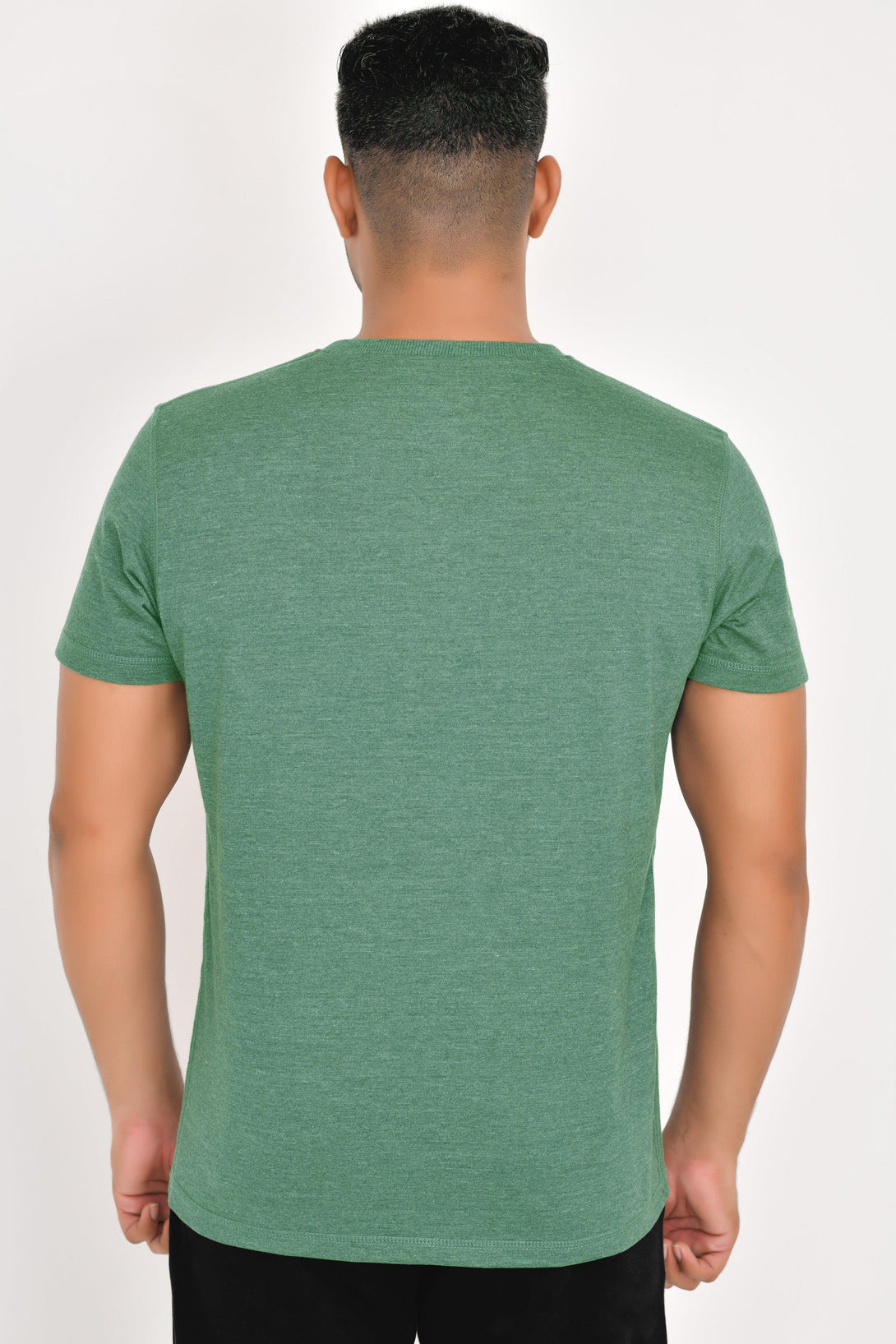 HENLEY T-Shirts | GREEN MELANGE-CHARCOAL-WINE - FTS