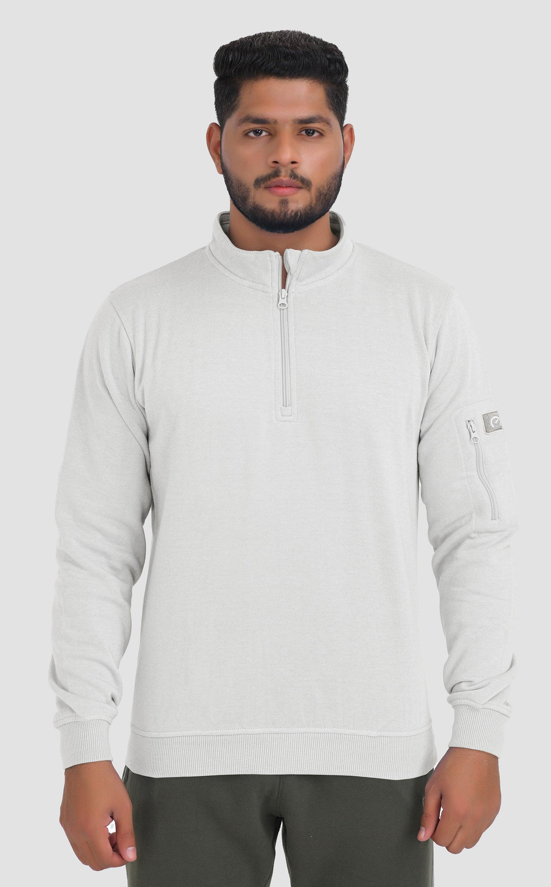 Half Zip Sweatshirts | BLACK - OFF-WHITE - FTS