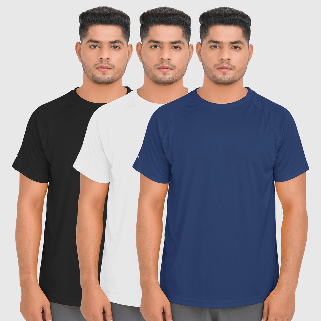 Performance T-Shirts | WHITE - NAVY - BLACK Pack of 3 - FTS