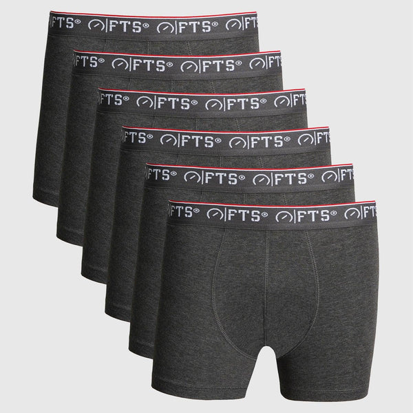 Boxers CHARCOAL COLOR Pack of 6 - FTS