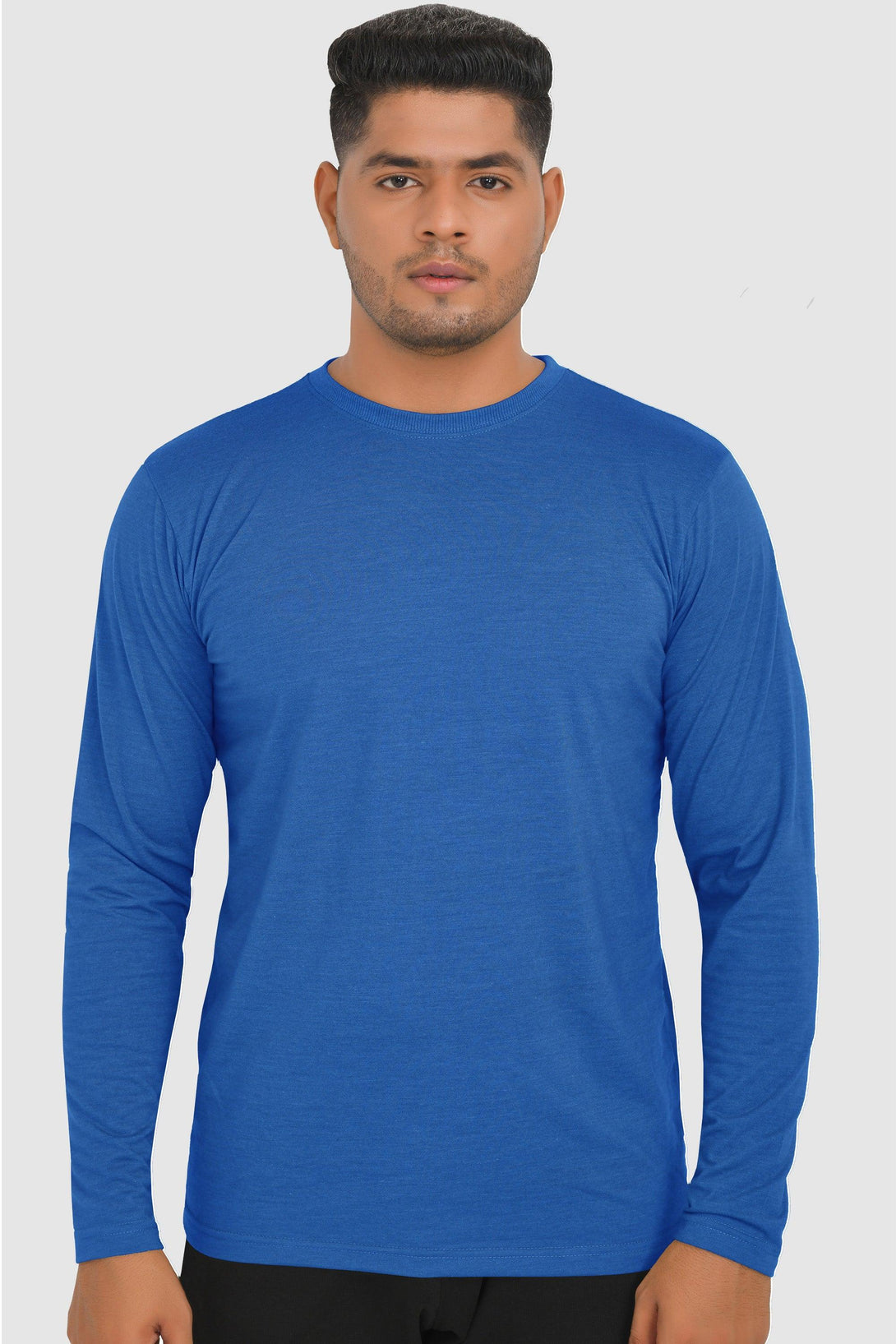 Long Sleeve Round Neck T-Shirts | BLUE - CHARCOAL - GREEN - FTS