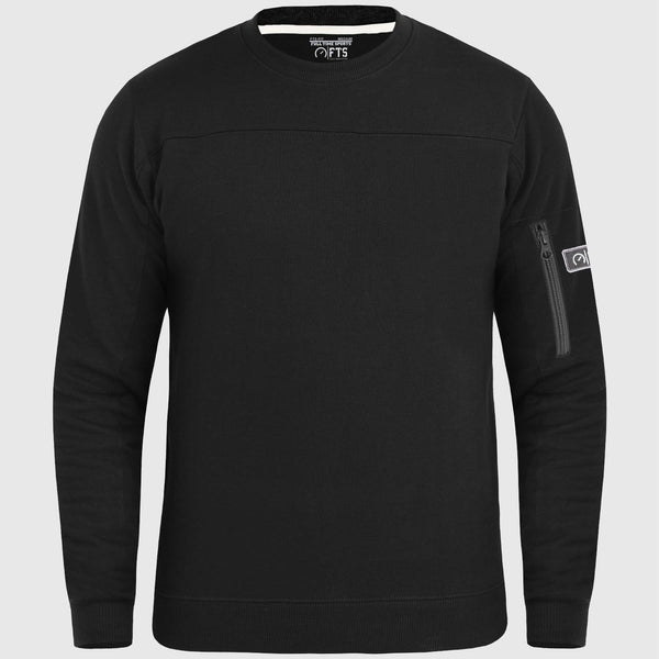 Sweatshirts Arm Zip | BLACK - FTS