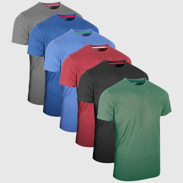Round Neck T-Shirts | MELANGE ASSORTED - Pack of 6 - FTS