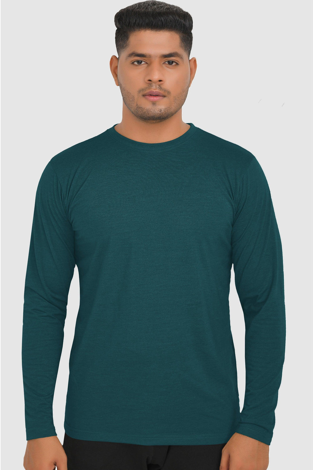 Long Sleeve Round Neck T-Shirts | FOREST GREEN - BLACK - MAROON - NAVY - FTS
