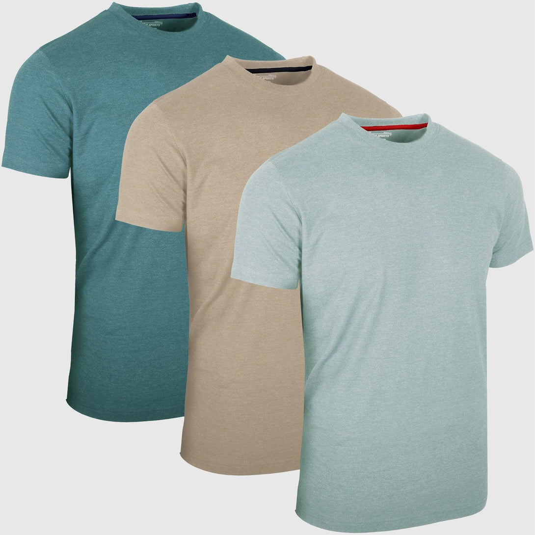 Round Neck T-Shirts | LAGOON - SLATE - STONE - Pack of 3 - FTS