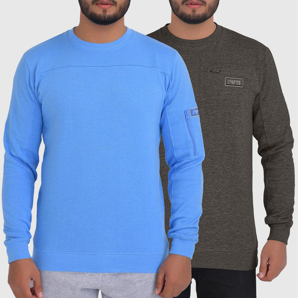 Sweatshirts | LIGHT BLUE - CHARCOAL - Pack of 2 - FTS