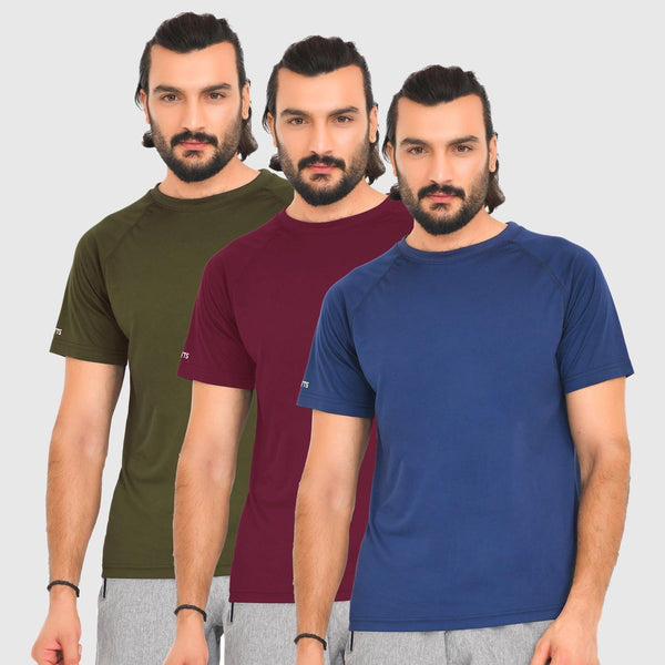 Performance T-Shirts | NAVY - MAROON - ARMY GREEN Pack of 3 - FTS