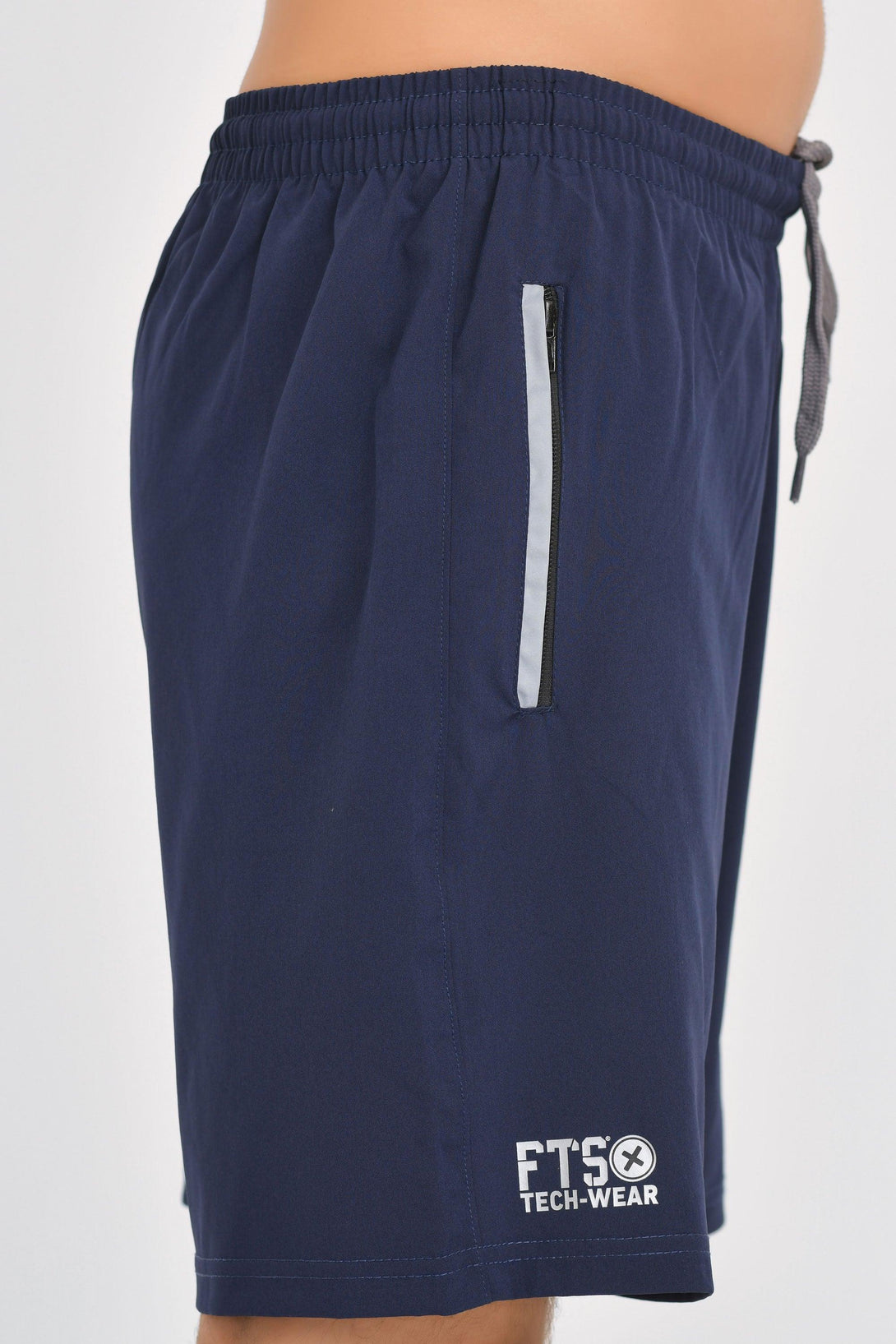 Shorts 100% Polyester NAVY - GREY MELANGE - Pack of 2 - FTS