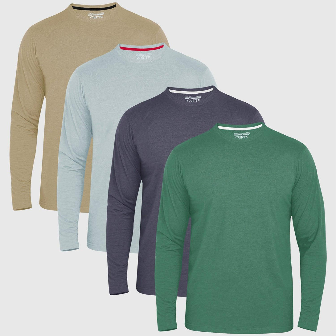Long Sleeve Round Neck T-Shirts | LAGOON - STONE - GREEN - NAVY - FTS