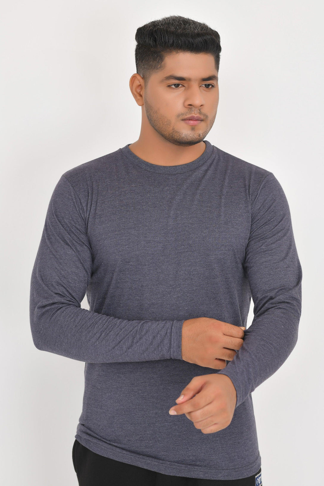 Long Sleeve Round Neck T-Shirts | NAVY- STONE - CHARCOAL - HUNTER GREEN - FTS