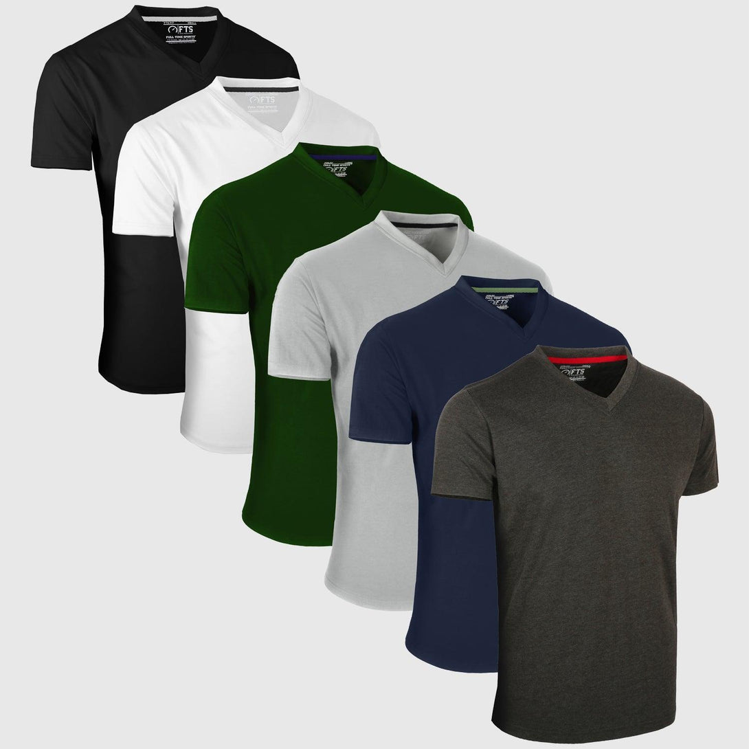 V-Neck T-Shirts | ASSORTED - Pack of 6 - FTS