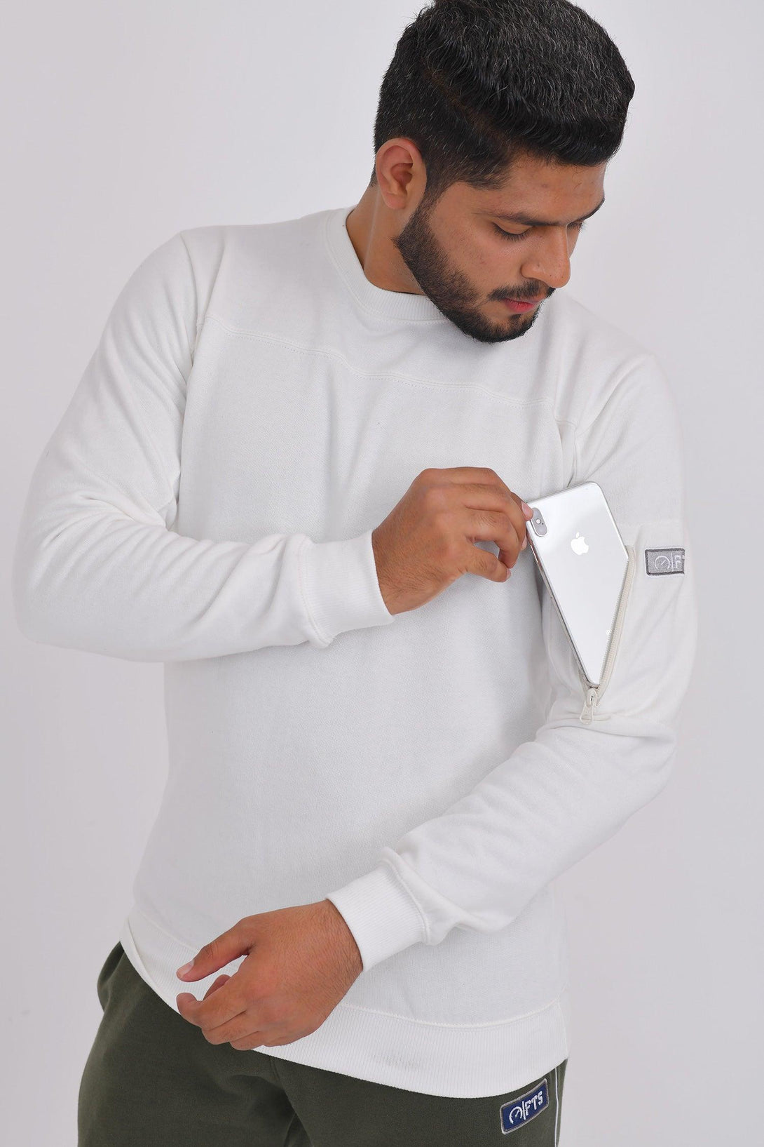 Sweatshirts Arm Zip | Off White - FTS