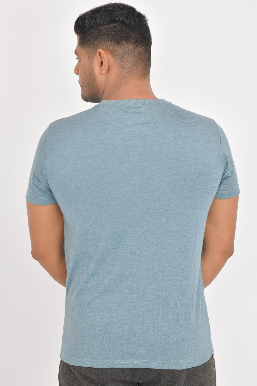 Round Neck T-Shirts | TAN - SLATE - AQUA - Pack of 3 - FTS