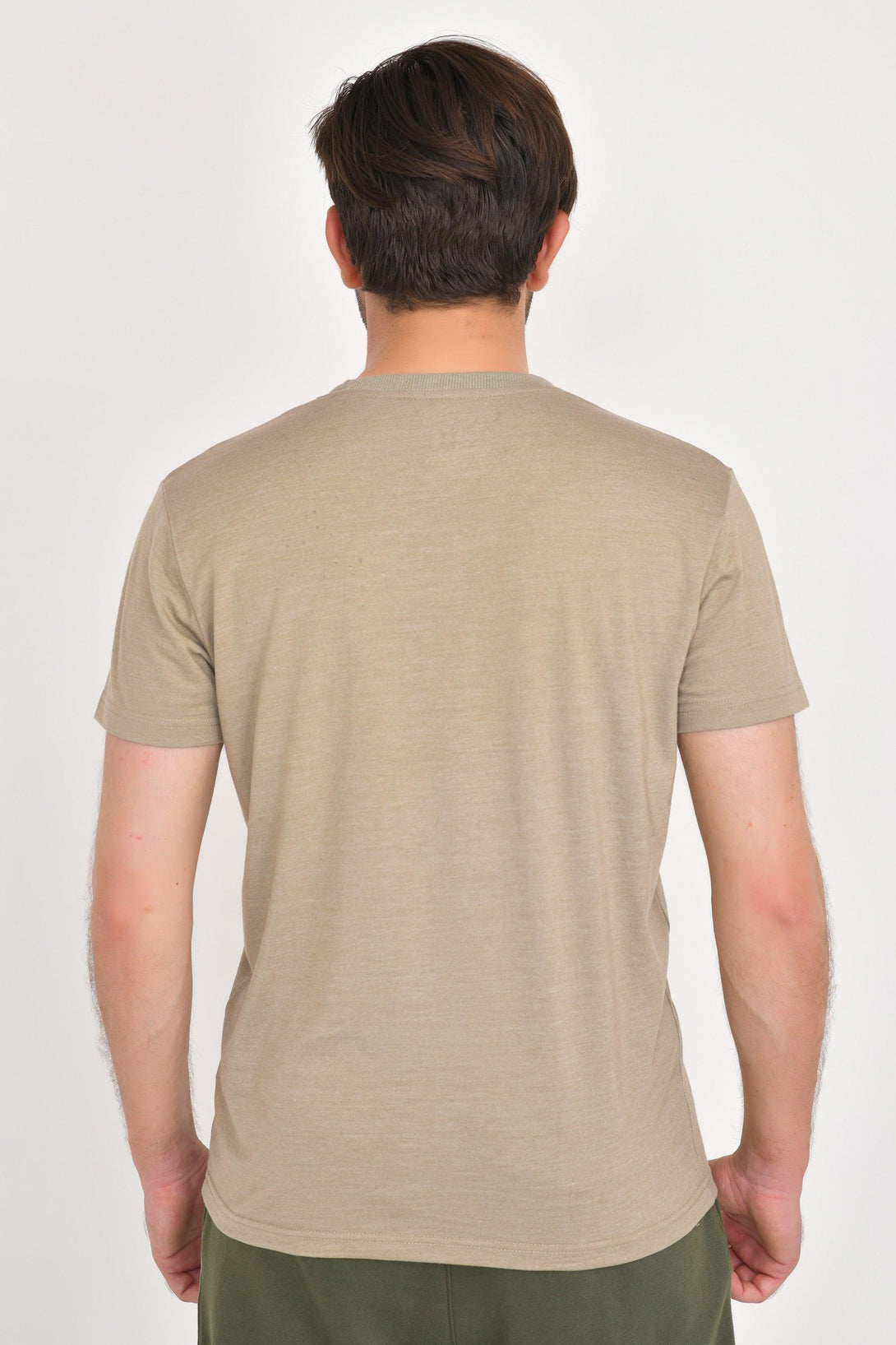 Round Neck T-Shirts | NAVY MELANGE - AQUA - STONE - Pack of 3 - FTS