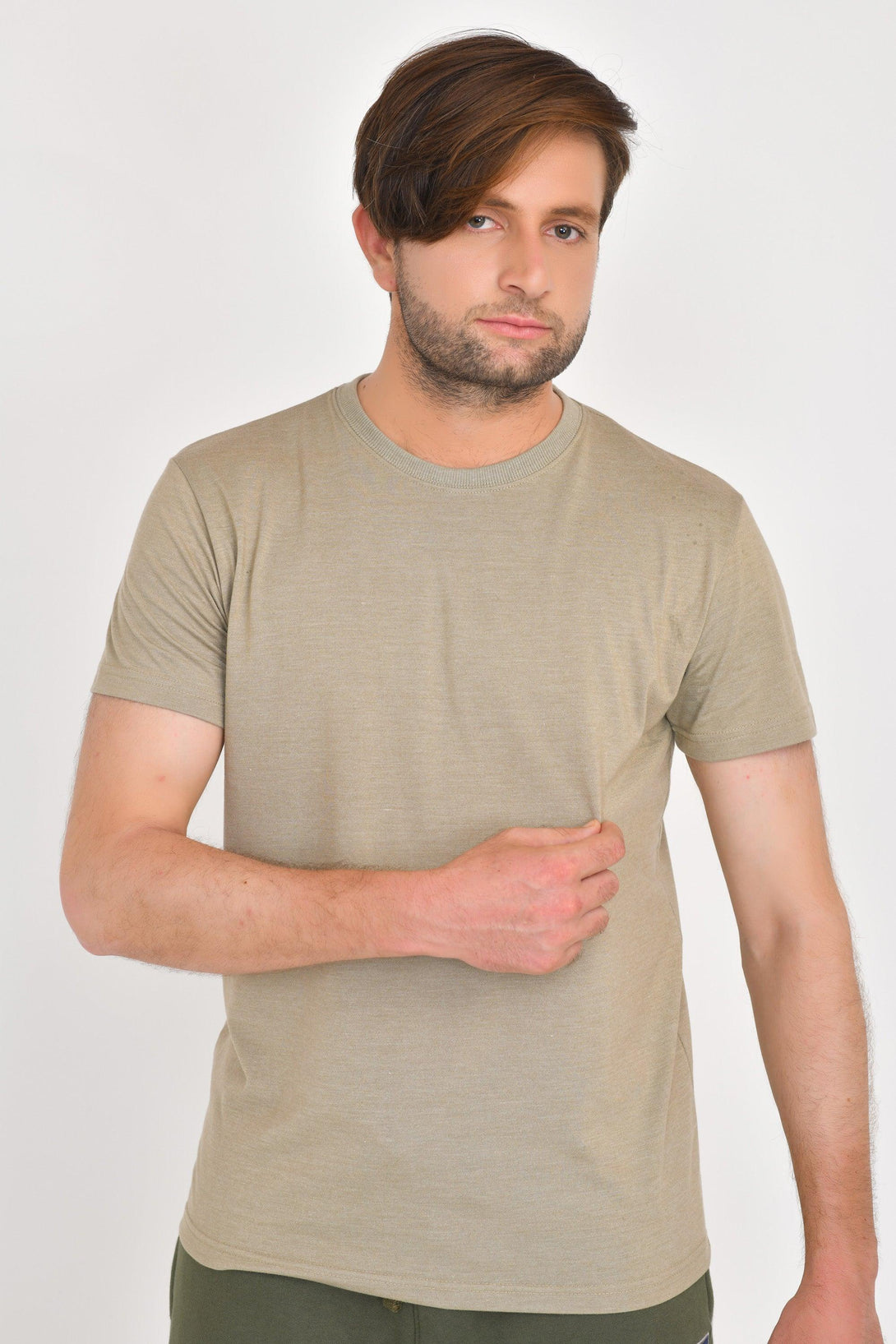 Round Neck T-Shirts | LAGOON - STONE - TAN - Pack of 3 - FTS