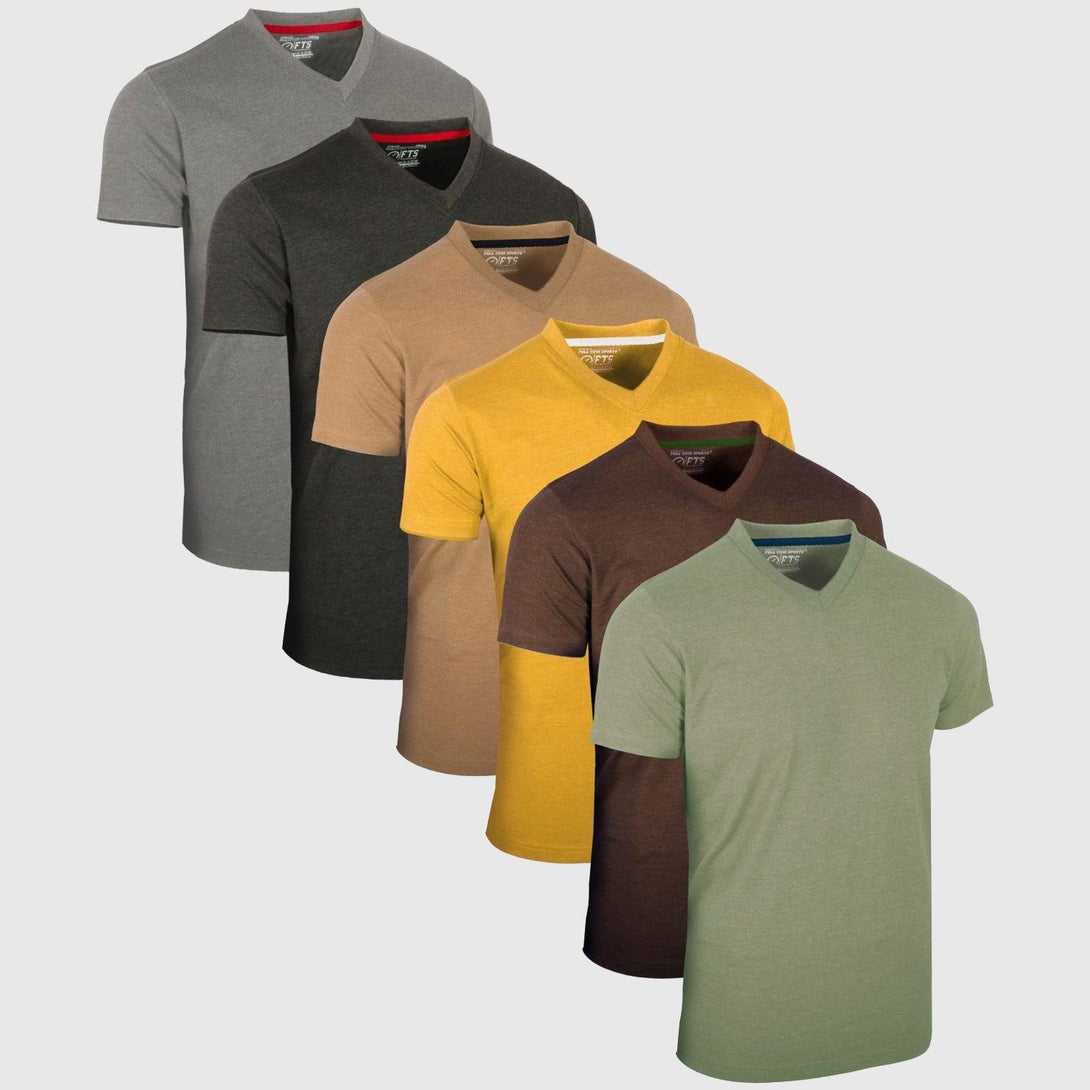 V-Neck T-Shirts | VINTAGE ASSORTED - Pack of 6 - FTS