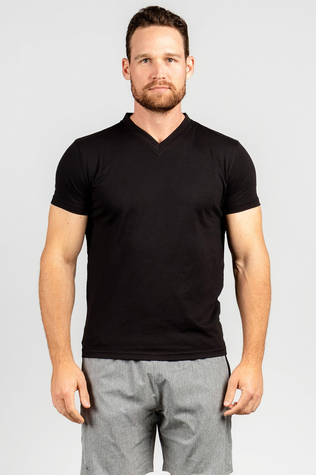 V-Neck T-Shirts | WHITE - BLACK - Pack of 6 - FTS