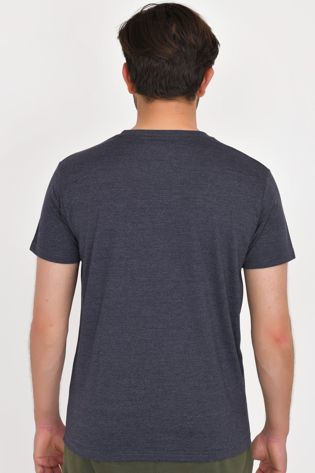 Round Neck T-Shirts | NAVY MELANGE - AQUA - STONE - Pack of 3 - FTS