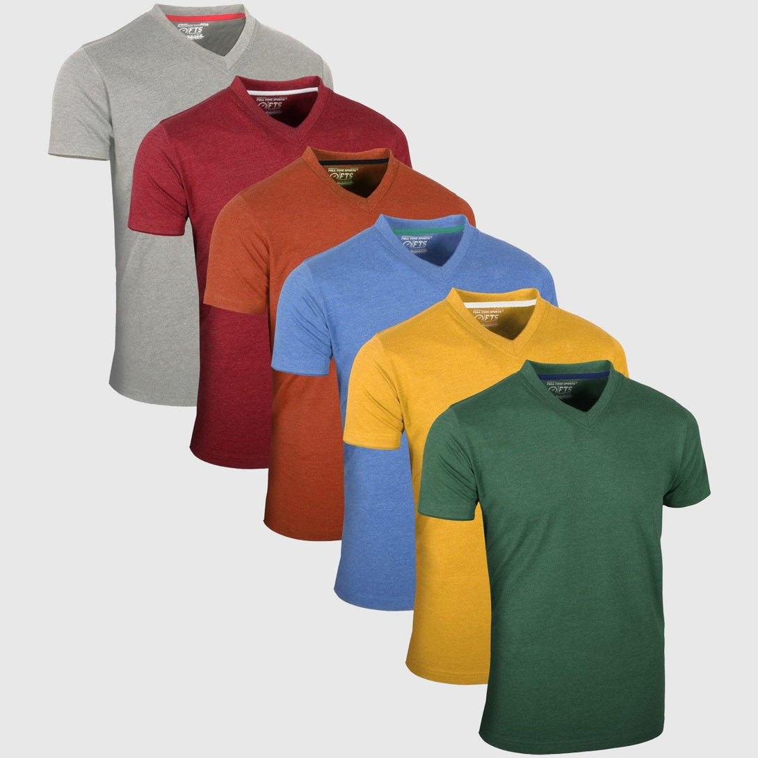 V-Neck T-Shirts | PASTELS ASSORTED - Pack of 6 - FTS