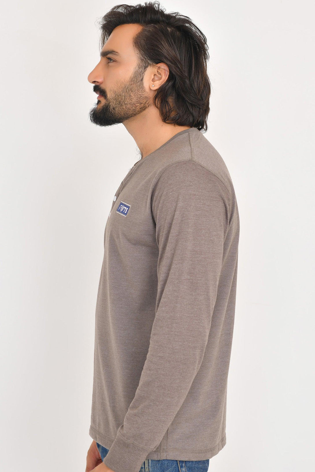 HENLEY Full Sleeve Shirts | DK GREY & AQUA Pack of 2 - FTS