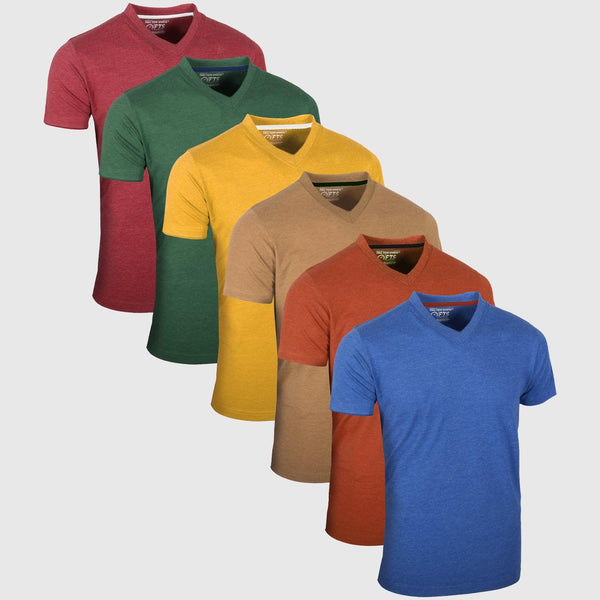V-Neck T-Shirts | PASTEL MELANGE - Pack of 6 - FTS